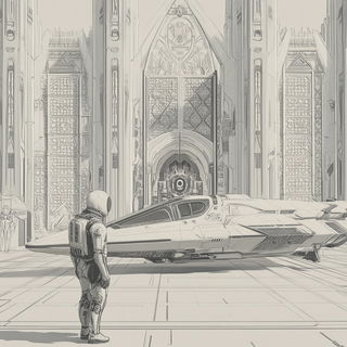 Ferrous Flamegrove style, Midjourney V6.1: cinematic shot from sci-fi movie