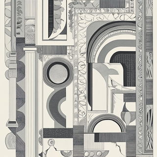 Ferrous Flamegrove style, Midjourney V6.1: typographic composition with large letters