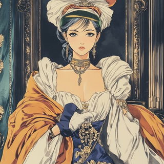 Hyphacut style, Midjourney V6.1: haute-couture fashion outfit