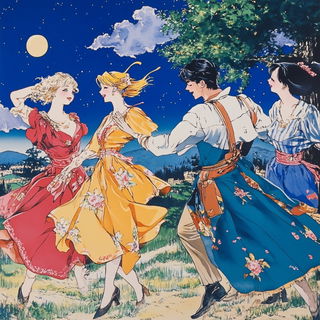 Hyphacut style, Midjourney V6.1: traditional folk art