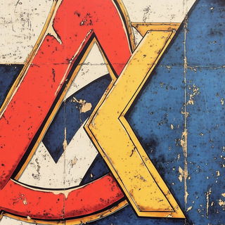 Hyphacut style, Midjourney V6.1: typographic composition with large letters