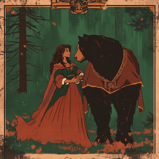 Pelagic Moonfall style, Midjourney V6.1: retro fairy-tale illustration