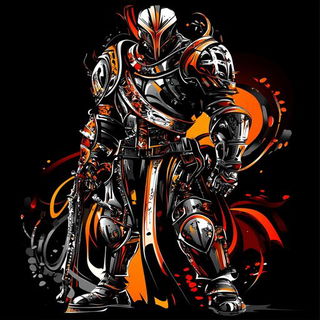 Peachrayism style, Midjourney V6.1: concept art character design of retropunk steam knight