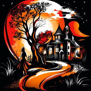 Peachrayism style, Midjourney V6.1: retro fairy-tale illustration