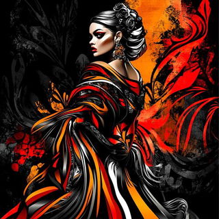Peachrayism style, Midjourney V6.1: haute-couture fashion outfit