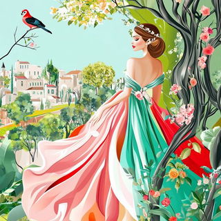 Bramblechromia style, Midjourney V6.1: retro fairy-tale illustration