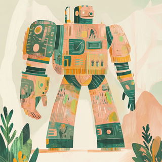 Ambercyan Photochemistry style, Midjourney V6.1: concept art character design of retropunk steam knight
