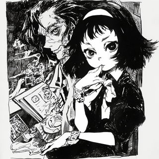Pigmara Tableaucraft style, Midjourney V6.1: black-and-white manga comic strip