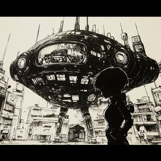 Pigmara Tableaucraft style, Midjourney V6.1: cinematic shot from sci-fi movie