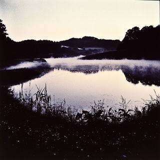 Pigmara Tableaucraft style, Midjourney V6.1: realistic landscape photograph of quiet dawn