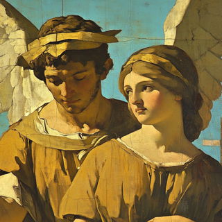 Xenobotanical Prismatics style, Midjourney V6.1: classical 18th-century oil painting