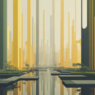Cinchona Binding Circle style, Midjourney V6.1: megacity with futuristic bioarchitecture