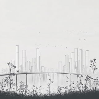 Cinnabar Cartographism style, Midjourney V6.1: megacity with futuristic bioarchitecture