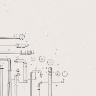 Cinnabar Cartographism style, Midjourney V6.1: technical infrastructure blueprint schematics