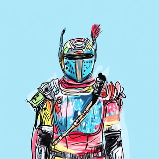 Tealbird Afterlight style, Midjourney V6.1: concept art character design of retropunk steam knight