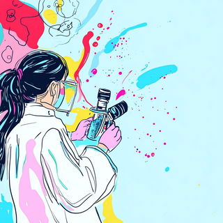 Tealbird Afterlight style, Midjourney V6.1: editorial illustration for popular scientific magazine cover