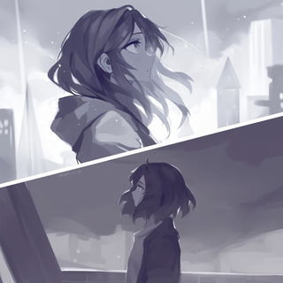 Smokequette style, Midjourney V6.1: black-and-white manga comic strip