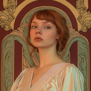 Washfable style, Midjourney V6.1: photographic portrait of female protagonist