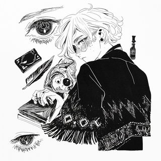 Gestural Calligraphic Socialism style, Midjourney V6.1: black-and-white manga comic strip