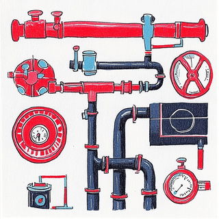 Gestural Calligraphic Socialism style, Midjourney V6.1: technical infrastructure blueprint schematics