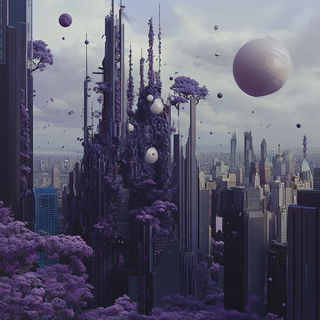 Joineryscape style, Midjourney V6.1: megacity with futuristic bioarchitecture