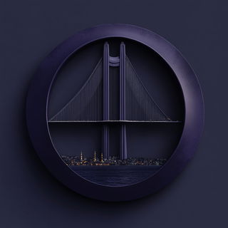 Joineryscape style, Midjourney V6.1: bold minimalist logo design for Istanbul city municipal services