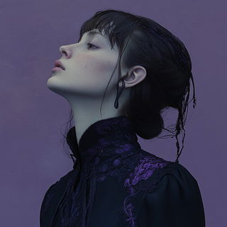 Joineryscape style, Midjourney V6.1: photographic portrait of female protagonist