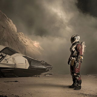 Tealtrack Scenography style, Midjourney V6.1: cinematic shot from sci-fi movie
