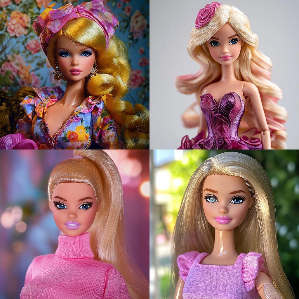 Barbie style, Midjourney V6.1, render 1 of 4