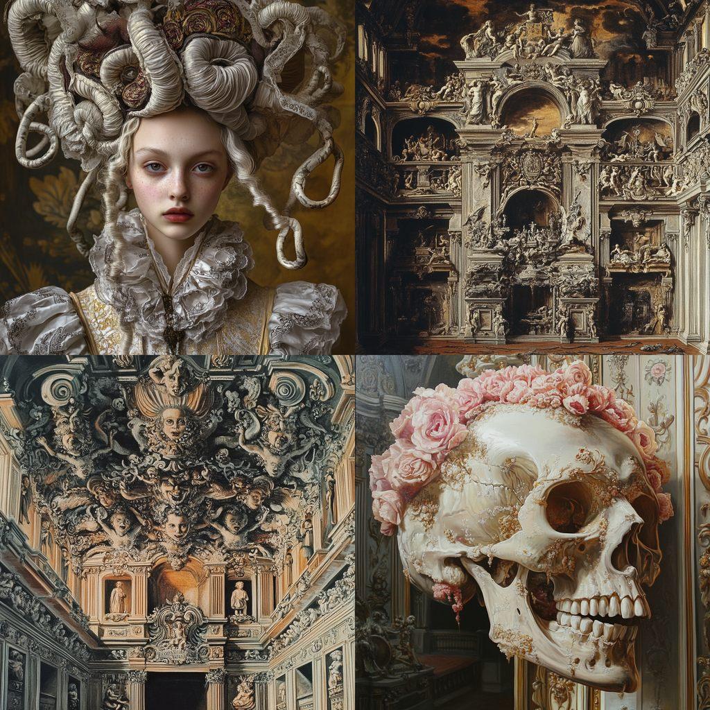 Baroque style, Midjourney V6.1, render 1 of 4