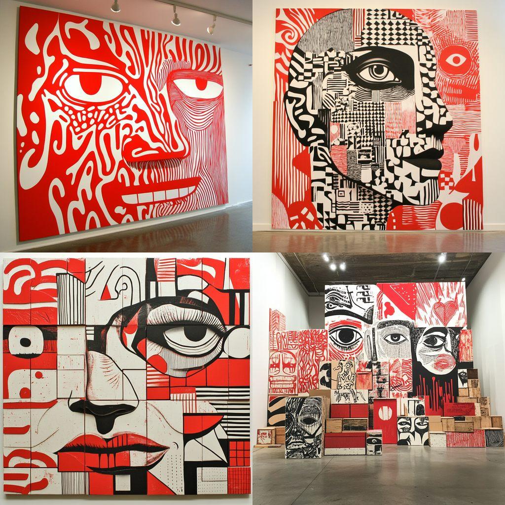 Barry McGee style, Midjourney V6.1, render 1 of 4