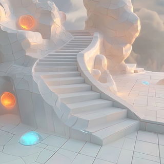 Hatchflora style, Midjourney V6.1: abstract 3D render