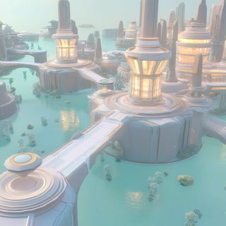 Hatchflora style, Midjourney V6.1: megacity with futuristic bioarchitecture