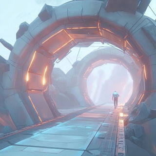 Hatchflora style, Midjourney V6.1: cinematic shot from sci-fi movie