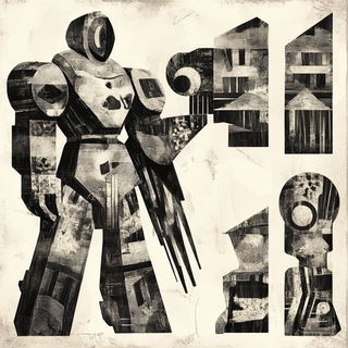 Portalstone style, Midjourney V6.1: concept art character design of retropunk steam knight