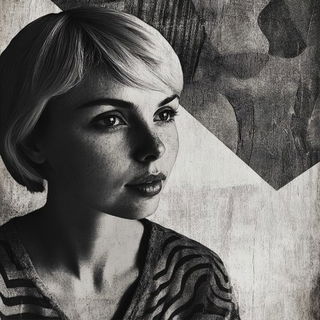 Portalstone style, Midjourney V6.1: photographic portrait of female protagonist