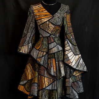 Kryvex Collective style, Midjourney V6.1: haute-couture fashion outfit
