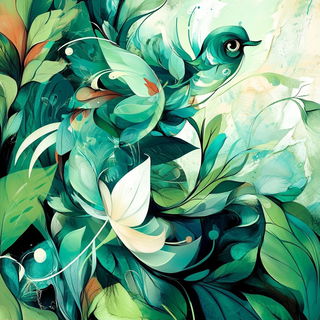 Tidal Ink Abstraction style, Midjourney V6.1: creative pattern composition