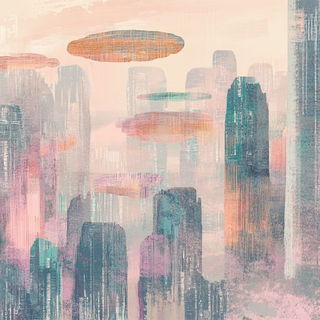 Inkfen Balladry style, Midjourney V6.1: megacity with futuristic bioarchitecture