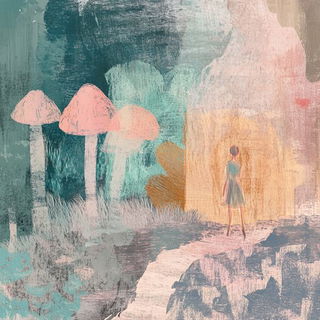 Inkfen Balladry style, Midjourney V6.1: retro fairy-tale illustration