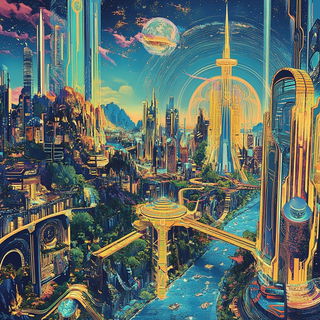Velvet Cabinet Catalog style, Midjourney V6.1: megacity with futuristic bioarchitecture