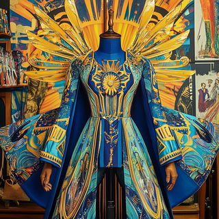 Velvet Cabinet Catalog style, Midjourney V6.1: haute-couture fashion outfit