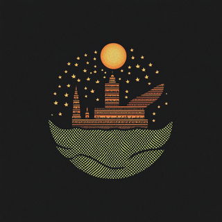 Fairyland Isoplex style, Midjourney V6.1: bold minimalist logo design for Istanbul city municipal services