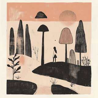 Chromeoasis style, Midjourney V6.1: retro fairy-tale illustration