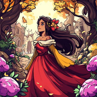 Chromavale style, Midjourney V6.1: retro fairy-tale illustration