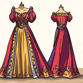 Chromavale style, Midjourney V6.1: haute-couture fashion outfit