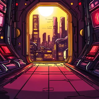 Chromavale style, Midjourney V6.1: cinematic shot from sci-fi movie