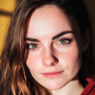 Chromavale style, Midjourney V6.1: photographic portrait of female protagonist