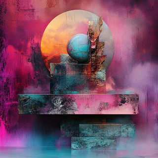 Rimewild style, Midjourney V6.1: abstract 3D render