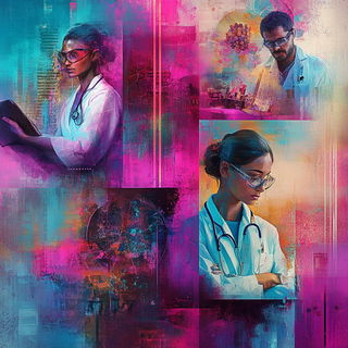 Rimewild style, Midjourney V6.1: editorial illustration for popular scientific magazine cover